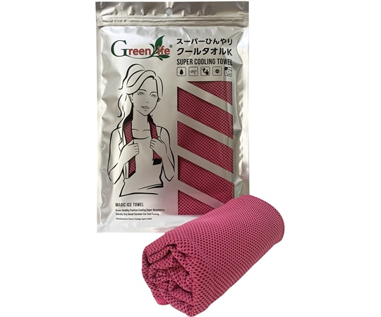 Kメディカルニーズ スーパーひんやりクールタオルK バラーレッド 50枚入 K-010 1箱(ご注文単位1箱)【直送品】