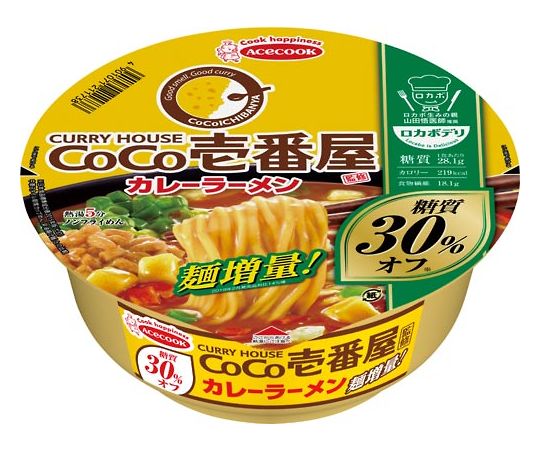 エースコック CoCo壱番屋監修カレーラーメン糖質オフ 1ケース(12個入) 296810 1ケース※軽（ご注文単位1ケース）【直送品】