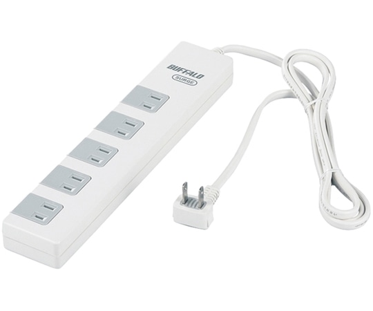 BUFFALO 2ピン式電源タップ 10個口タイプ 雷サージ防止 集中スイッチ付 1.5m ホワイト BSTAPSD21015WH 1台(ご注文単位1台)【直送品】