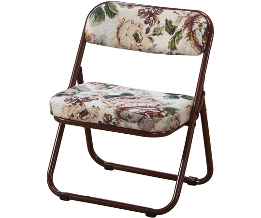 ファミリー・ライフ 軽くて折りたためるゴブラン柄座椅子 ロータイプ 1脚 03858 1箱（ご注文単位1箱）【直送品】