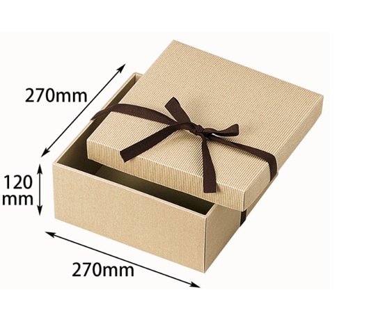 ヤマニパッケージ 贈答箱 ナチュラルBOX6号 ヒモ付 50枚 16-11 1ケース（ご注文単位1ケース）【直送品】