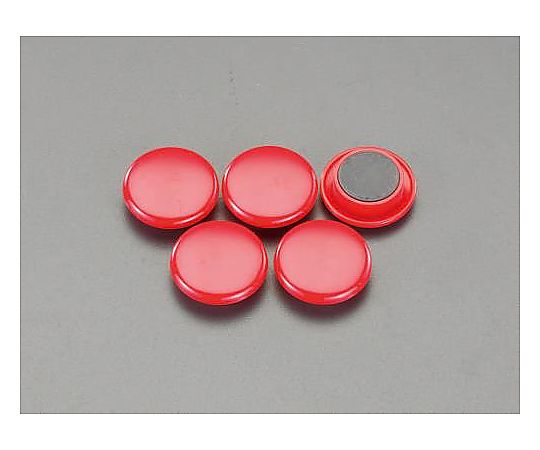 エスコ φ30mm マグネット(赤/5個) EA762FG-25 1PACK(ご注文単位1PACK)【直送品】