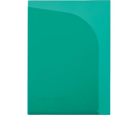 カウネット 2ポケットクリヤーホルダー A4 グリーン 5枚 4211-1313 1パック(ご注文単位1パック)【直送品】