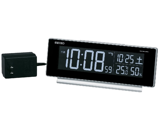セイコー 交流式電波デジタル時計 95×244×42mm DL207S 1個(ご注文単位1個)【直送品】