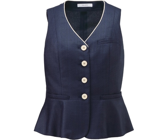 カーシーカシマ ENJOY ベスト PURETWEED ネイビー 9号 ESV705 1枚（ご注文単位1枚）【直送品】