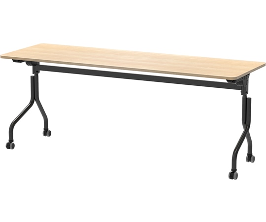 アール・エフ・ヤマカワ パラレル フォールディングテーブル W1800×D600 ナチュラル×ブラック脚 RFPFT-1860NA-BL 1台（ご注文単位1台）【直送品】