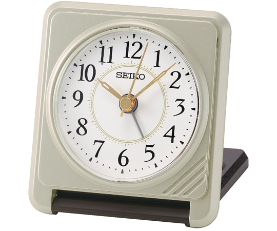 セイコー トラベラクロック 75×72×77mm 薄金色 QQ807G 1個(ご注文単位1個)【直送品】
