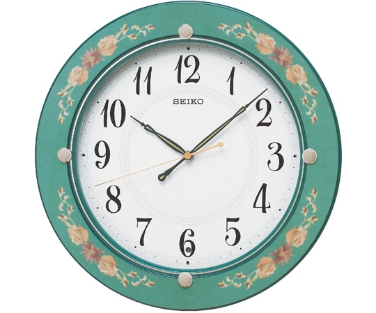 セイコー 電波掛時計 φ325×48mm 緑 KX220M 1個(ご注文単位1個)【直送品】
