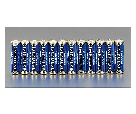 エスコ [単3x12本] アルカリ乾電池(IMPULSE) EA758YT-3B 1pk(ご注文単位1pk)【直送品】