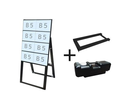 常磐精工 ブラックカードケーススタンド看板 B5横8片面ハイ ウエイトアーム・水タンクセット BCCSK-B5Y8KH-3SET 1個（ご注文単位1個）【直送品】