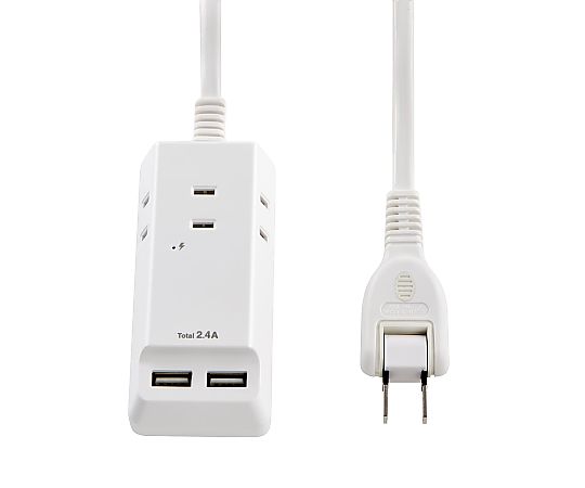 ELPA 耐雷USBコード付きタップ 2.5m WL-2225SU 1個(ご注文単位1個)【直送品】