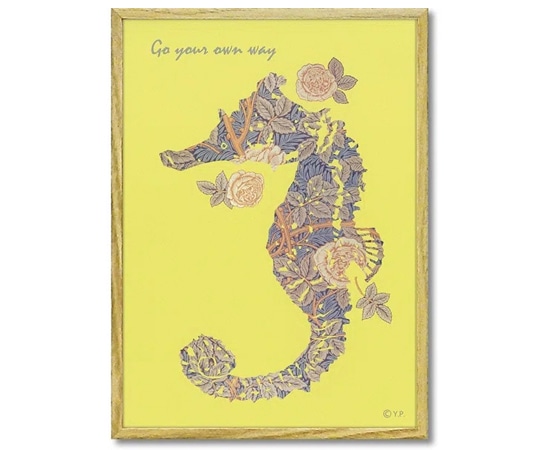 ユーパワー アニマルシルエット アート｢シーホースS｣ YP-02409 1個（ご注文単位1個）【直送品】