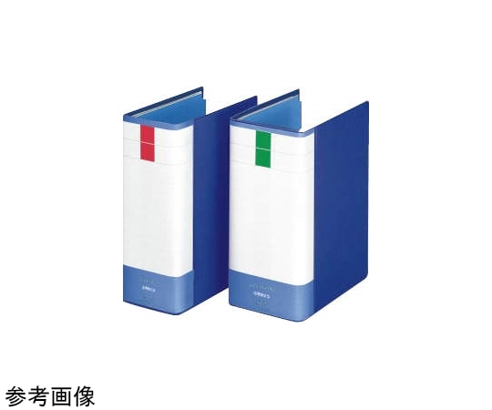 ライオン事務器 パイプ式ファイル両開き〈環境〉 ブルー No.7105RK 1冊(ご注文単位1冊)【直送品】