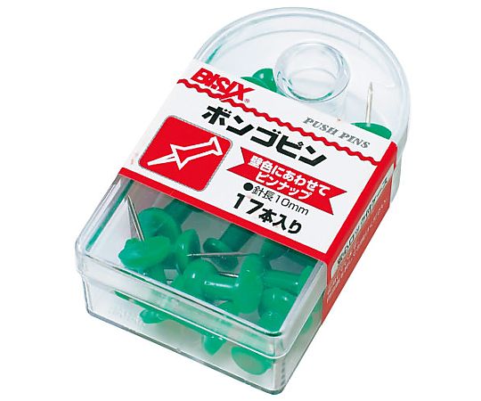 ミツヤ ボンゴピン 緑 17本×5箱入 BX1-3-GR 1ケース（ご注文単位1ケース）【直送品】