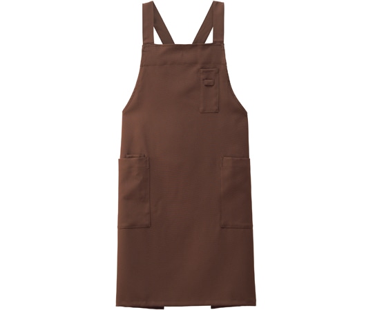 ボンマックス 胸当てエプロン FK7185 ブラウン フリー  1枚（ご注文単位1枚）【直送品】