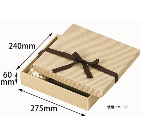 ヤマニパッケージ 贈答箱 ナチュラルBOX10号 ヒモ付 100枚 16-15 1ケース（ご注文単位1ケース）【直送品】