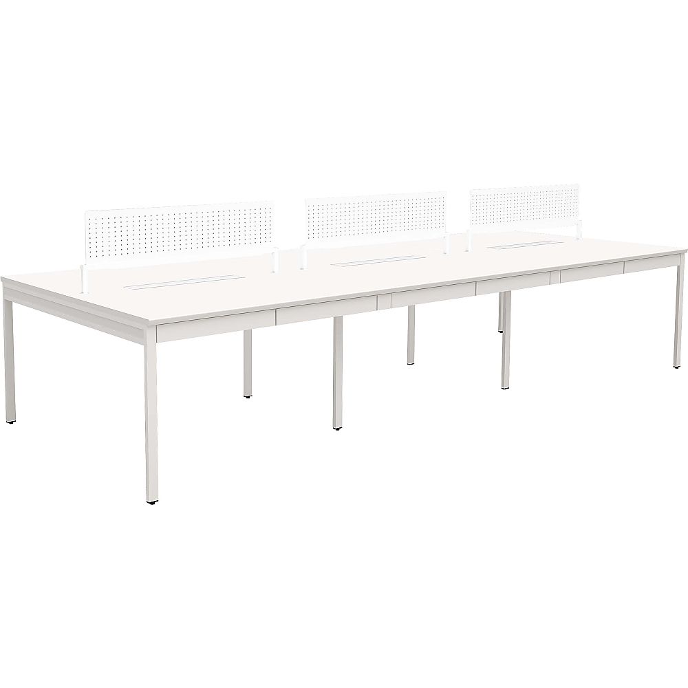 Y2K フリーアドレスデスク3614 パネル､引出し付き ホワイト  1個(ご注文単位1個)【直送品】