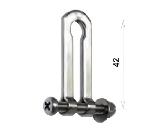 ハイロジック 仕切レール ポール吊金具 58369 1個(ご注文単位1個)【直送品】