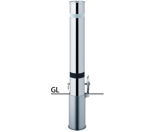サンポール リフター ステンレス 車止め カギ付 スプリング付 φ114.3 LA-12SKS 1本(ご注文単位1本)【直送品】