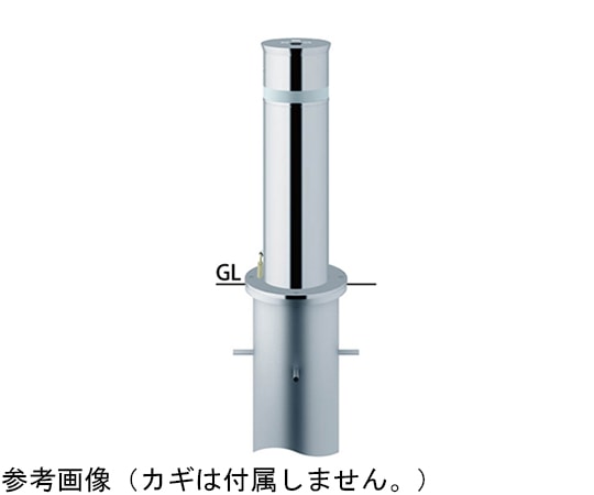 サンポール リフター ステンレス 上下式車止め エンド用 φ165.2 交換用本体 LA-17KC-E 1本(ご注文単位1本)【直送品】