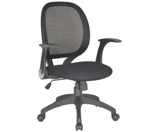 カグクロ メッシュチェアFA ブラック(フリーアーム) FA-001-BK 1個(ご注文単位1個)【直送品】