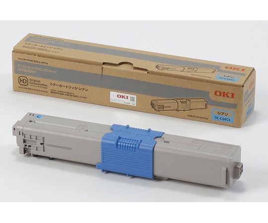 OKI トナーカートリッジ シアン(MC363dnw/C332dnw) TC-C4AC1 1個(ご注文単位1個)【直送品】