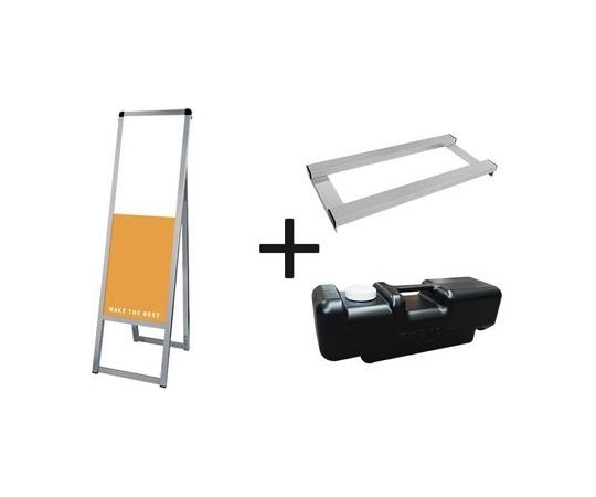 常磐精工 バリウススタンド看板 アルミ複合板 300×900片面 ウエイトアーム・水タンクセット VASKAP-300X900K-3SET 1個(ご注文単位1個)【直送品】