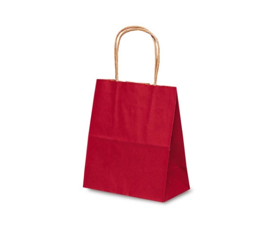 ベルベ 紙袋 自動紐手提袋 T-1 カラー(赤) 200枚 1114 1ケース（ご注文単位1ケース）【直送品】