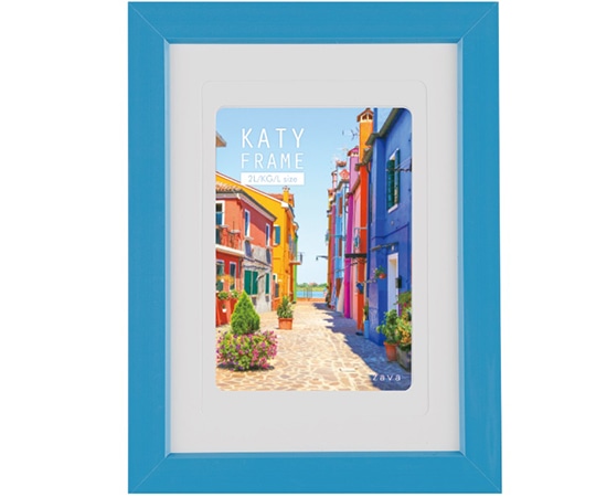 万丈 ケイティフレーム 2L判 ブルー KT-2L-BL 1個(ご注文単位1個)【直送品】