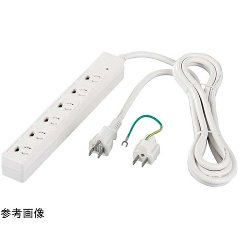 BUFFALO RoHS対応 3ピン式電源タップ 6個口タイプ マグネット付 3m ホワイト BSTAPMS3630WH 1台(ご注文単位1台)【直送品】