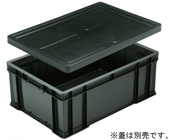 岐阜プラスチック工業 導電性コンテナー 外寸(mm):656×450×255 内寸(mm):617×410×245 RB-61 1個 (ご注文単位1個)【直送品】