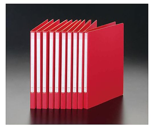エスコ A4/S型 レターファイル(赤/10冊) EA762CF-21 1箱(ご注文単位1箱)【直送品】