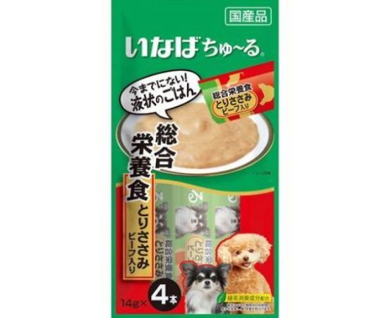 いなばペットフード いなば ちゅ~る 総合栄養食 とりささみ ビーフ入り 14g×4本 D-106 1個（ご注文単位1個）【直送品】