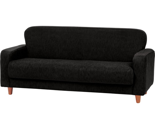 東谷 ソファ ケリー 3人掛 ブラック YMS-403BK 1個（ご注文単位1個）【直送品】
