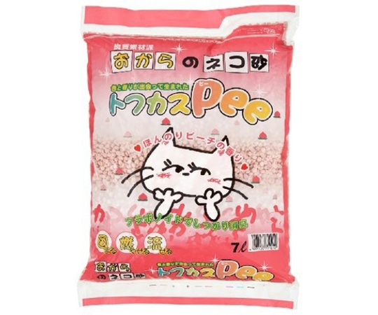 ペグテック おからの猫砂 トフカス Ree ピーチの香り 7L  1袋（ご注文単位1袋）【直送品】