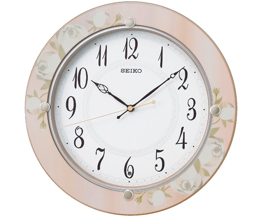 セイコー 電波掛時計 φ325×48mm 薄ピンク KX220P 1個(ご注文単位1個)【直送品】