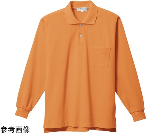三愛 長袖ポロシャツ オレンジ L 8700 1着（ご注文単位1着）【直送品】