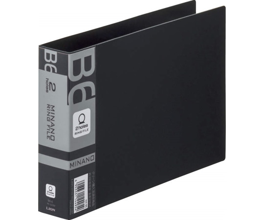 ライオン事務器 リングファイル ミナノ ブラック RF-228M 1冊(ご注文単位1冊)【直送品】