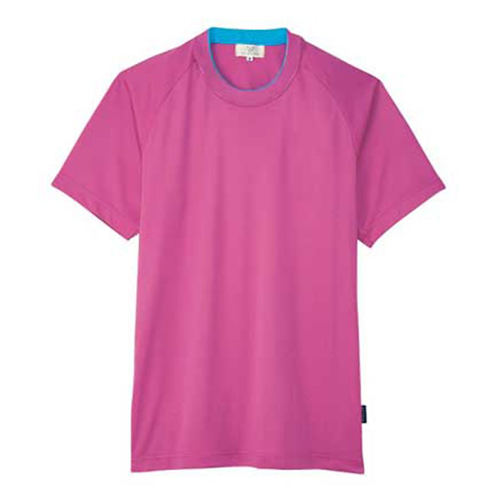 KIRAKU(トンボ) Tシャツ ラベンダーピンク×ブルー M(身丈68cm) CR184-16 M 1枚(ご注文単位1枚)【直送品】