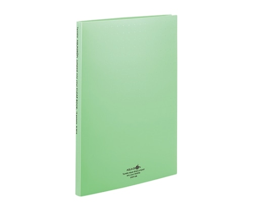 LIHITLAB AQUA DROPs クリヤーブック<ポケット交換タイプ> 6黄緑 N-5015 N5015-6 1冊(ご注文単位1冊)【直送品】