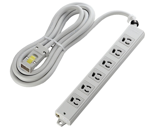 エレコム RoHS対応 工事用タップ 3P ハーネスプラグ 抜け止め マグネット 6個口 3.0m ホワイト T-WHRM3630LG/RS 1個(ご注文単位1個)【直送品】