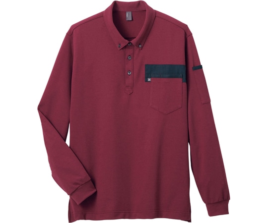 カーシーカシマ CAREAN 長袖ポロシャツ T/C KANOKO POLO SHIRT ワイン 4L CWP171 1枚（ご注文単位1枚）【直送品】
