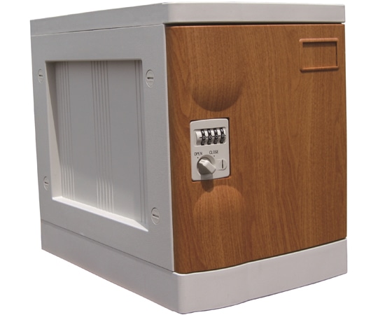 宮成製作所 プラボックス Sサイズ ダイヤル錠 木目 ベース付 PB-DSW1 1台(ご注文単位1台)【直送品】