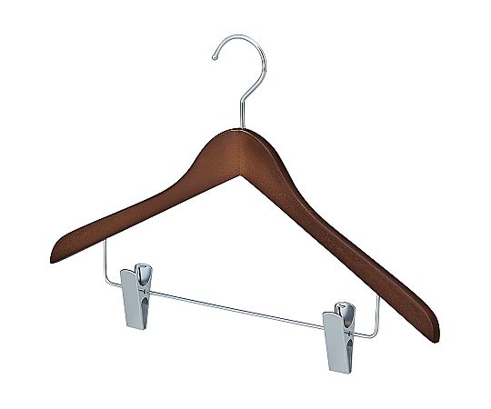 アズワン 木製コーディネートハンガー ヴィンテージブラウンボトム下型クリップ付 10本 61-810-54-1 1セット（ご注文単位1セット）【直送品】