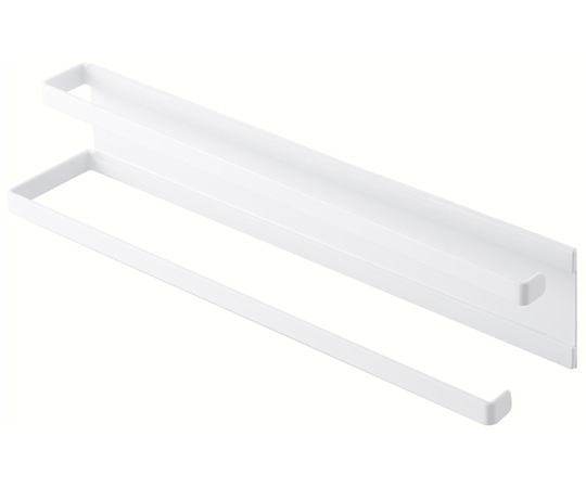 山崎実業 洗濯機横マグネットタオルハンガー2段 プレート ホワイト 2958 1個（ご注文単位1個）【直送品】