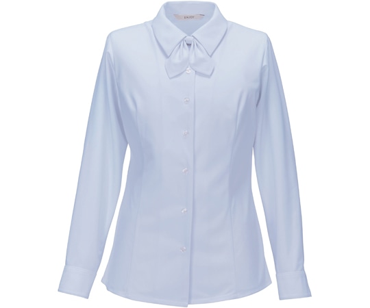 カーシーカシマ ENJOY シャツブラウス TRICOT CORD KNIT サックス 11号 EWB872 1枚（ご注文単位1枚）【直送品】