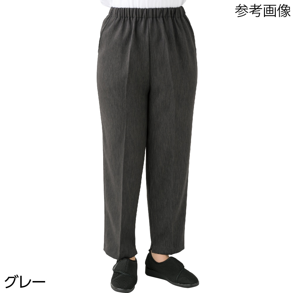 ケアファッション 婦人ナノヒーティング裾ファスナーパンツ グレー M 股下55cm 98563 1枚（ご注文単位1枚）【直送品】