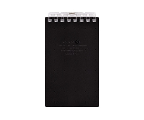 LIHITLAB AQUA DROPs ツイストリング・ノート(メモサイズ) 24黒(不透明) N-1661 N1661-24 1冊(ご注文単位1冊)【直送品】