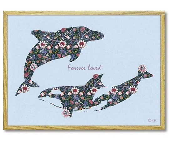 ユーパワー アニマルシルエット アート｢ドルフィン&キラーホエールS｣ YP-02402 1個（ご注文単位1個）【直送品】