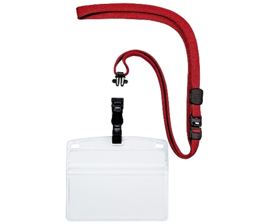 オープン工業 吊り下げ名札 脱着式 ヨコ特大 10枚 赤 NL-6-RD 1袋(ご注文単位1袋)【直送品】